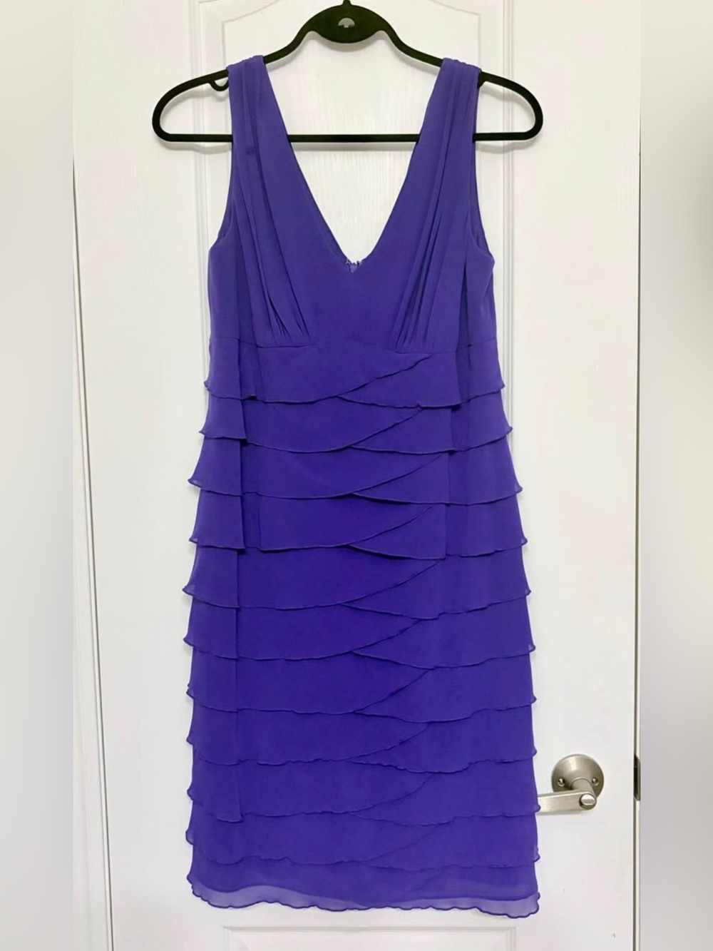 Jones New York Purple Tiered Midi Dress, Sz 10
